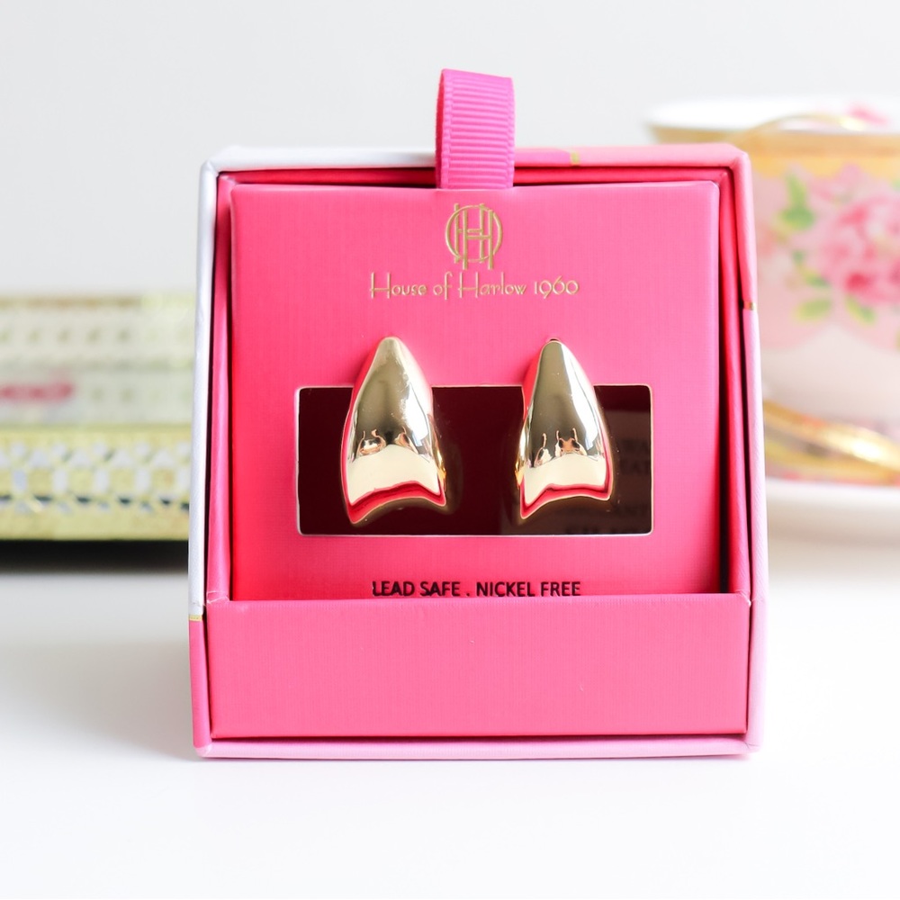 House of Harlow 1960 Earring, Bold Tear Drop Earring.